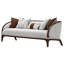 Houston Sofa - Pebble/Walnut