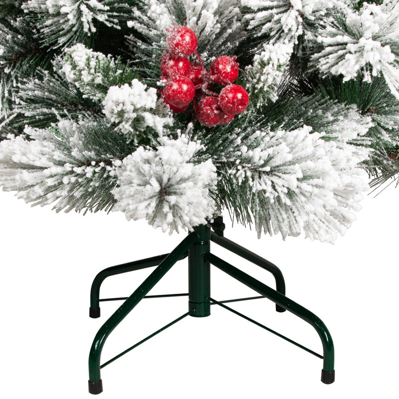 Sapin de Noël artificiel à flocage double Fairfield - 4,5 pi - non éclairé