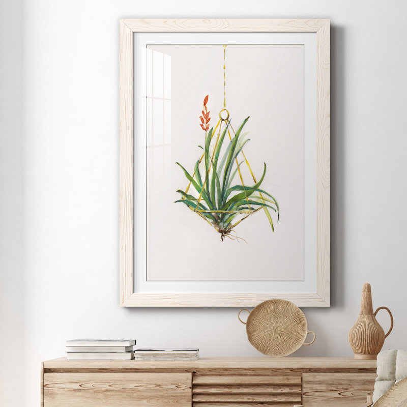 Gardenaire I - Peinture encadrée, Cadre blanc, H 37,5 po x l 27,5 po x P 1,5 po