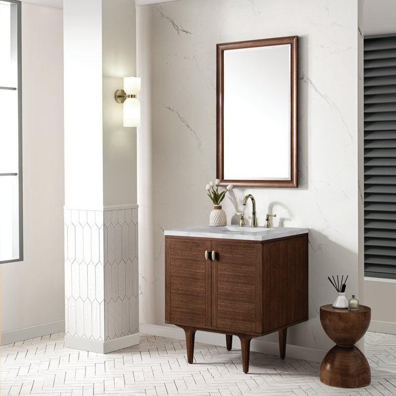 Amberly 30'' W Single Vanity, Victorian Silver, 8" Widespread, 30"