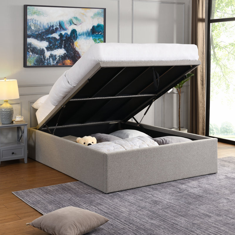 Pacer Upholstered Lift Up Storage Bed, 160 x 220 cm