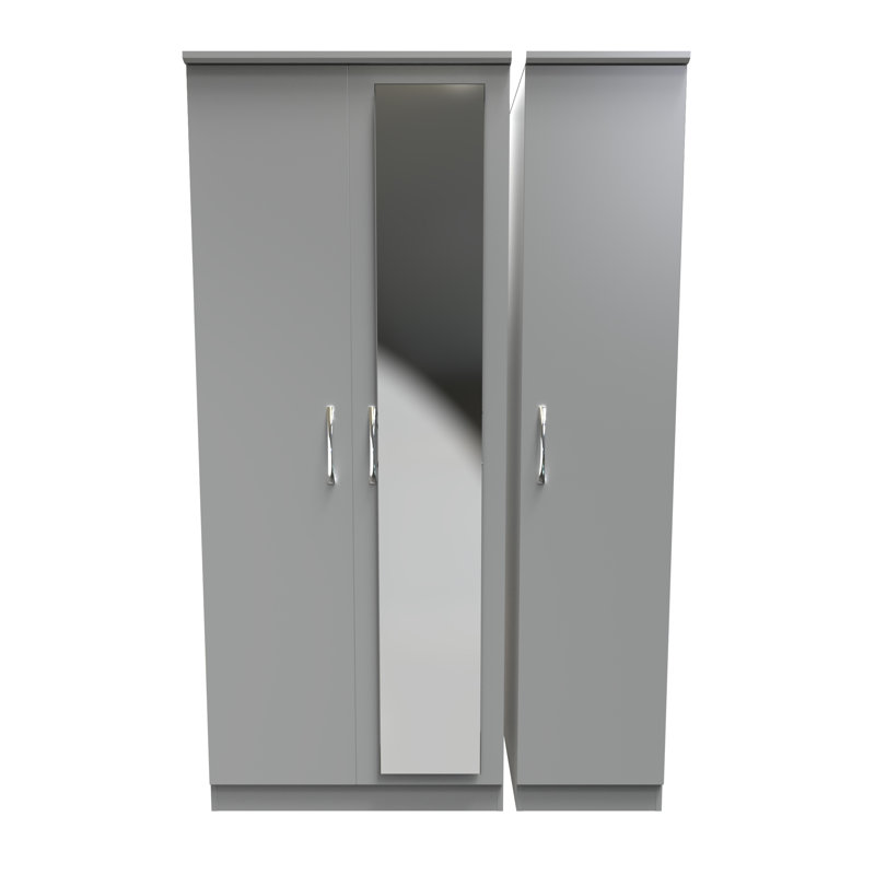 Fully Assembled Avon 3 Door Wardrobe, Dusk Grey