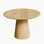Wooden Circular Dining Table, Modern Minimalist Round Table, Natural Wood Colored Table, 43 Inches