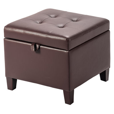 Orella 17.7" Tufted Square Storage Ottoman by Latitude Run