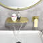 Robinet de baignoire mural à 2 trous avec robinet cascade et robinet de baignoire en laiton-115359726