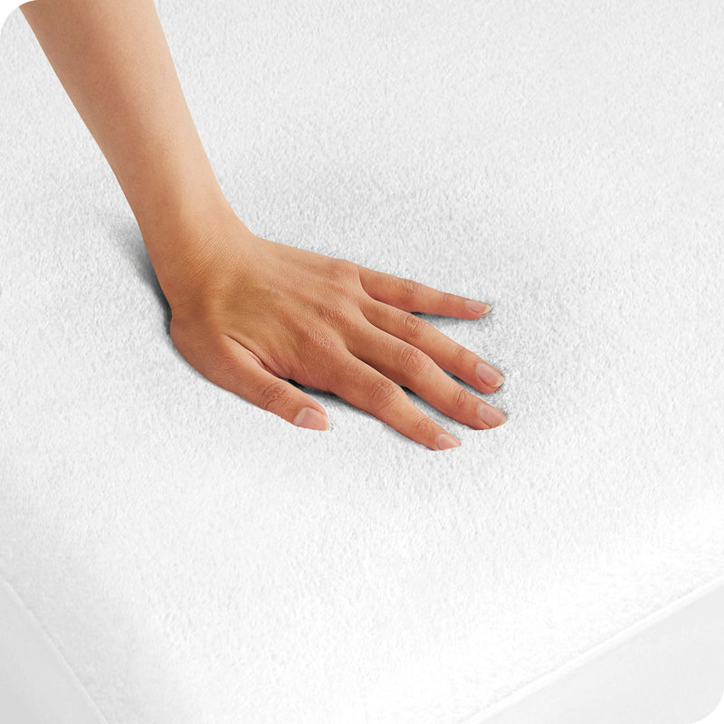 White Waterproof Cotton Terry Crib Mattress Protector