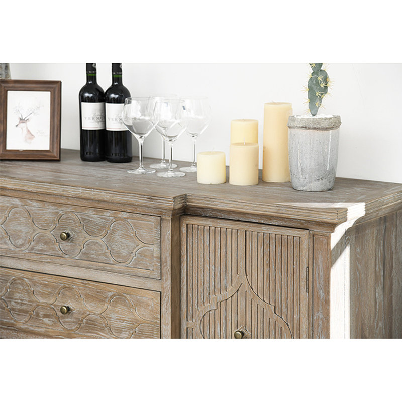 Buffet décoratif de style champêtre, Gris