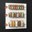 Rangement mural à épices mural, ensemble de 6 tablettes peu encombrantes pour bocaux à épices et assaisonnements, armoire de cuisine réglable ou porte de garde-manger avec vis et options d'installation adhésives