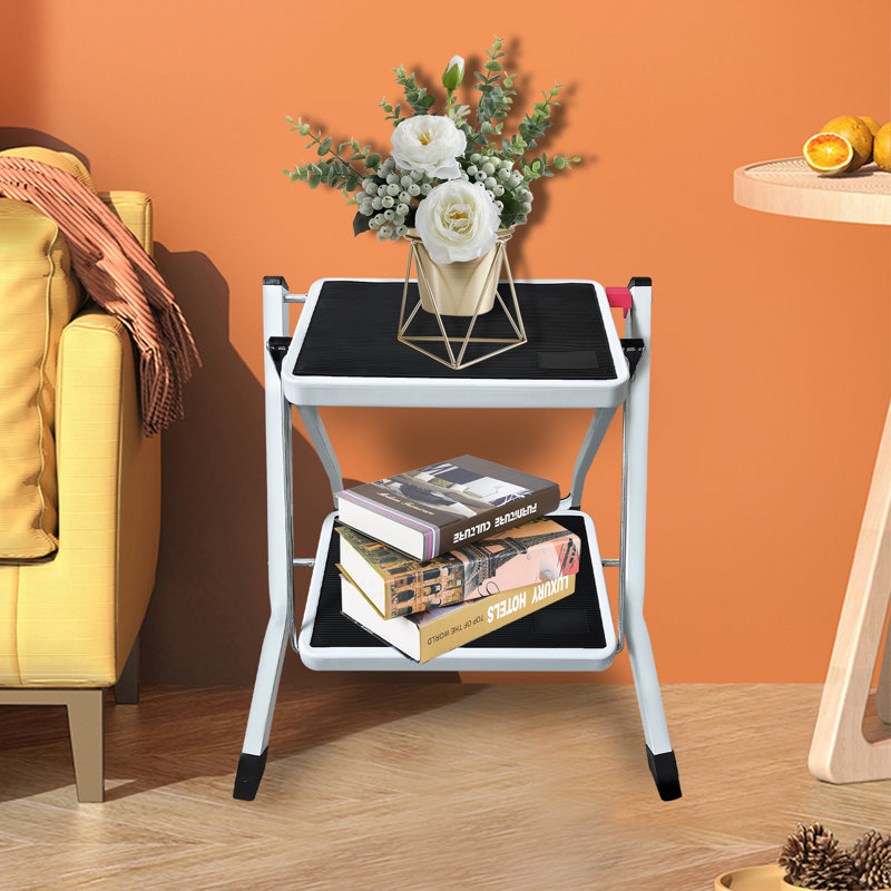 2 - Step Steel Lightweight Folding Small Step Ladder