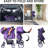 Pet Stroller 4 Wheels Multifunction Dog Cat Stroller Folding Portable Travel Stroller With Detachable Carrier Suitable For Medium  Dogs Cats
