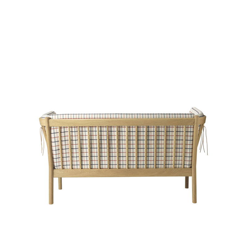 J148 Loveseat, Red Diced Plaid