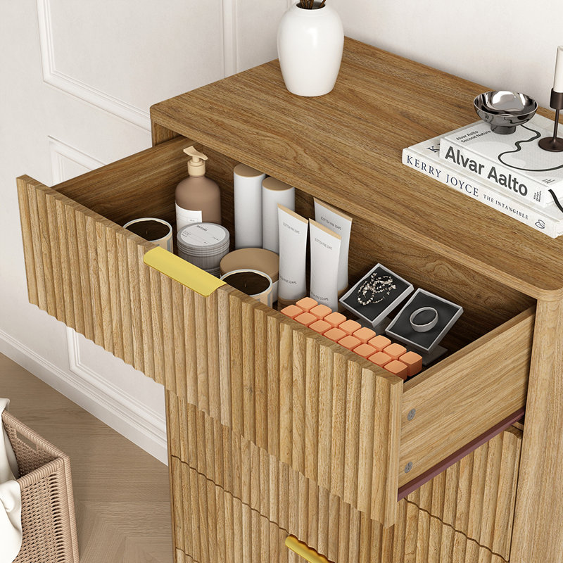 71" Kitchen Pantry With Dressers, Walnut