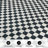 Contemporary Checkered Border Washable Non Slip Area Rug-241039263