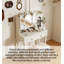 Coiffeuse multifonctionnelle avec tiroir et vitrine
