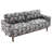 Spacious Green Polyester Loveseat Sofa For Modern Living Room