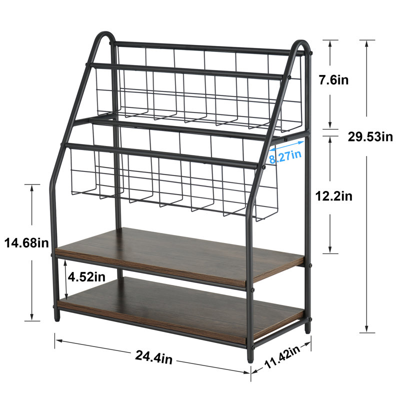 17 Stories Megyn Free Standing Magazine Rack | Wayfair