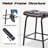 25.5''H Faux Leather Counter Stools Set of 3, Backless Saddle Counter Height Bar Stools with Metal Frame & Footrest, Black Brown-1351375798