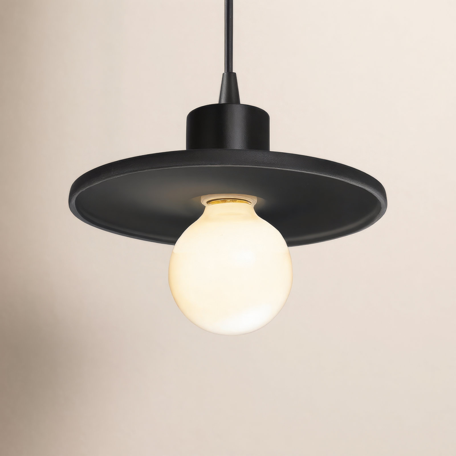 Marlena Single Pendant, Carbon Matte Black, Matte Black