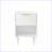 22.83'' H Modern White Nightstand with Drawer, Open Shelf & Gold Handle