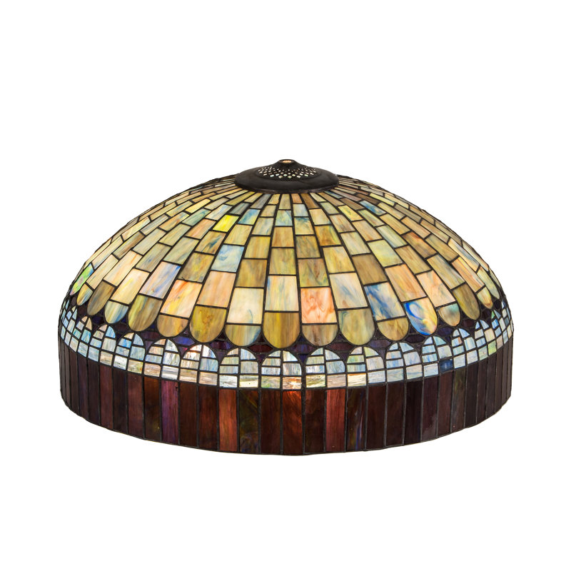 Abat-jour candice 22 po de large Tiffany, H 11 po x l 22 po x P 22 po, Mauve / bleu / vert / rouge