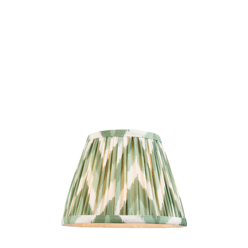 Zigzag Lamp Shade, 14.5cm H x 11.8cm W x 20cm D, Green