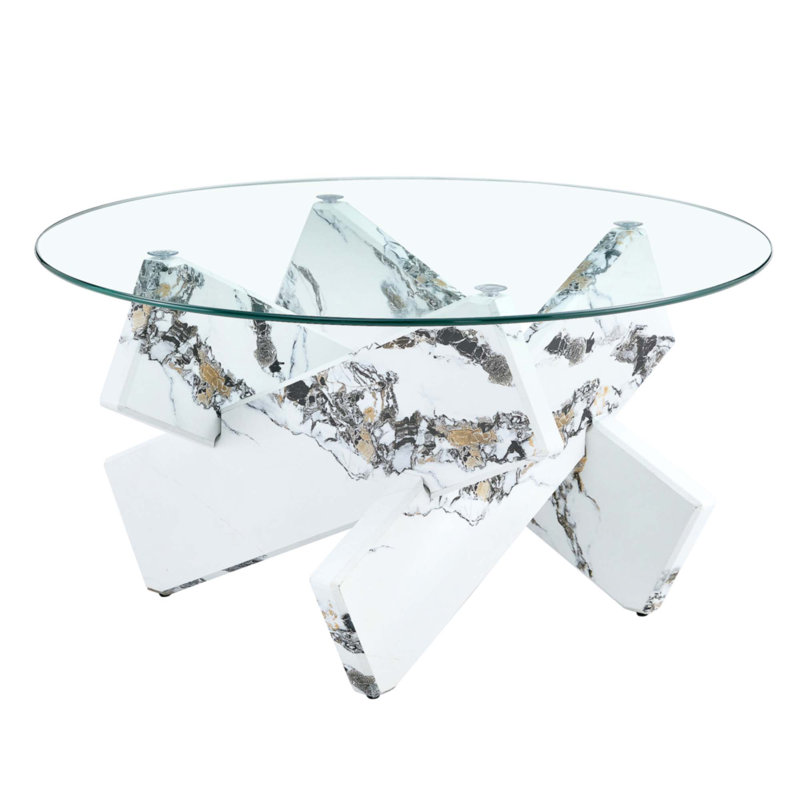 Table basse ronde en verre