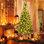 Arbre de Noël artificiel 8 pi 270 pi 8 pi avec 1137 branches Evergreen 360 lumières DEL blanc chaud 8 pi
