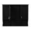 Armoire de salle de bain murale avec miroir et tablettes ouvertes-129595728