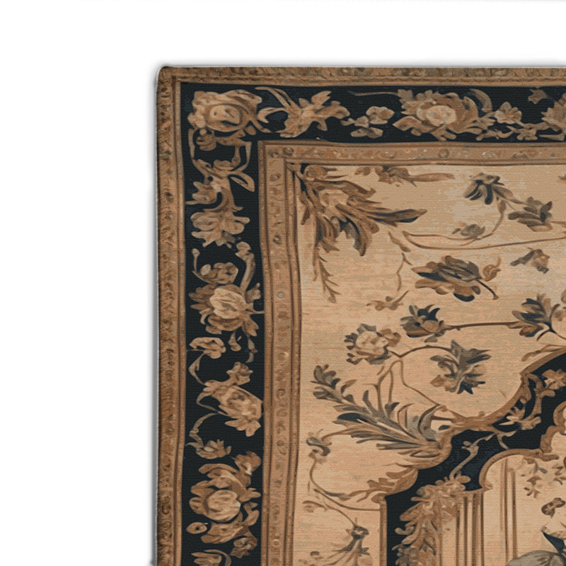 Tapis d'intérieur et d'extérieur brun français, Rectangulaire 2 pi x 3 pi