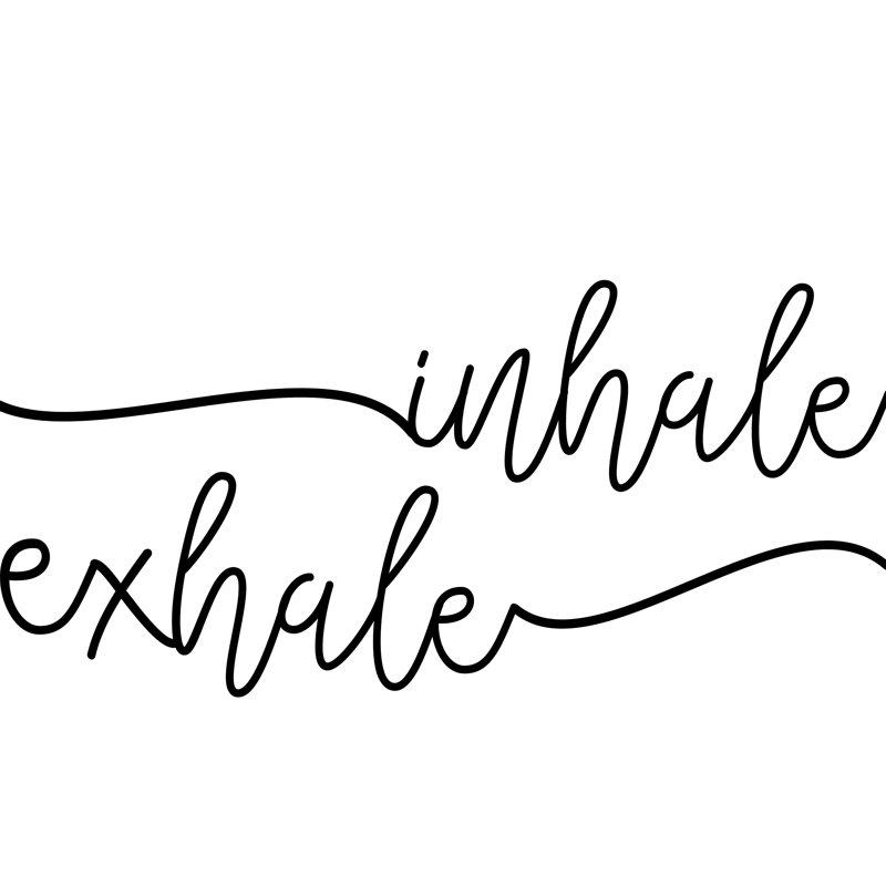 «Inhale X Exhale», impression sur toile tendue, H 30 po x l 30 po, Non, Cadre photo noyer