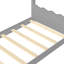 Lit simple au sol avec lattes de soutien, cadre de lit en bois massif pour enfants, sans sommier ni structure d'ouverture, gris-1126548357