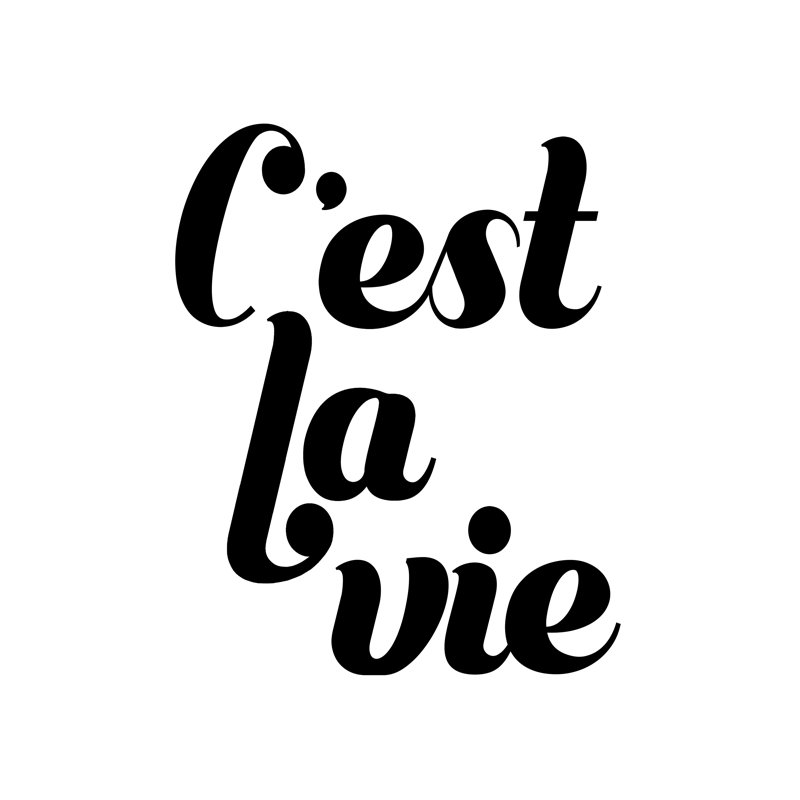 «La Vie IV», art textuel sur toile, H 30 po x l 20 po