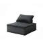 Canapé modulaire, modulaire 5 pièces 120 po en velours noir, conception modulaire avec repose-pieds inclus