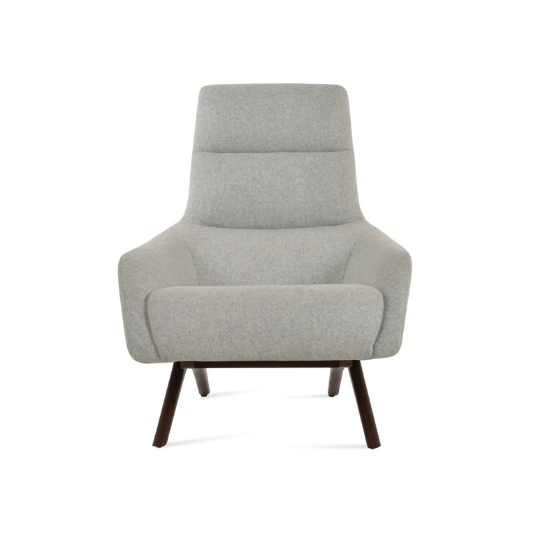 Fauteuil en bois BRC, Laine argentée