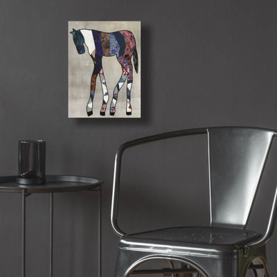  «Horse Parade 2» par Coco Good, art mural en verre acrylique, 12 po x 16 po