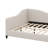 Stylish L-Shaped Flax Daybed On Sturdy Wooden Legs-385189024-385189025