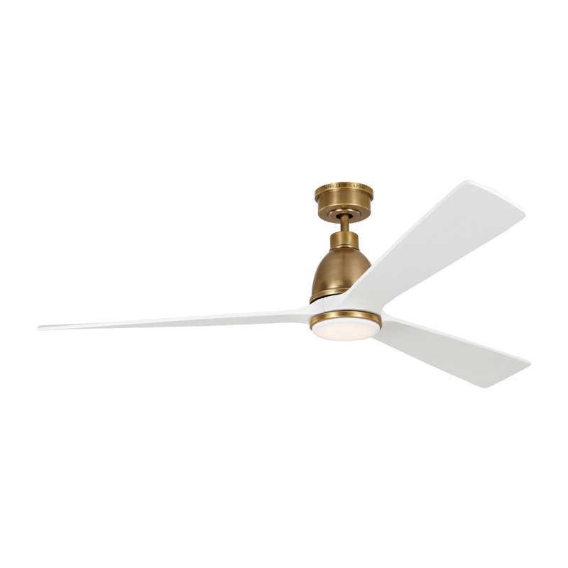 Ceiling Fan with LED Lights, Hand Rubbed Gold