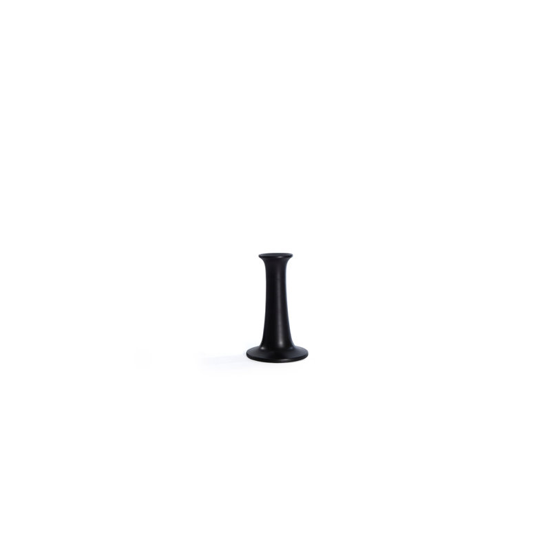 Bougeoir de table en aluminium, H 5,5 po x l 3,5 po x P 3,5 po, Noir