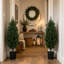Ensemble de 2 arbres de Noël artificiels en cèdre de 4 pi résistants aux rayons UV, 291 pointes de branches en PE, faux arbre à feuilles persistantes pour la décoration de patio de maison de vacances