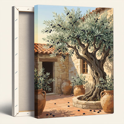 Olive Tree Canvas Wall Art Set Of 1