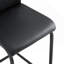 Ensemble de 2 chaises noires en polyuréthane