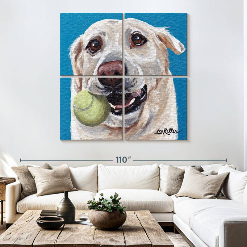 Brampt Yellow Lab Ball, 74" H x 74" W