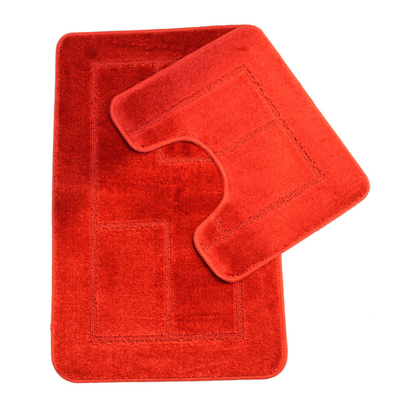 Abibatu Non-Slip Bath Rug, Burgundy