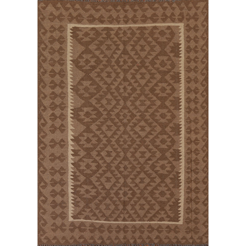 Kilim Reversible Wool Area Rug 5x6