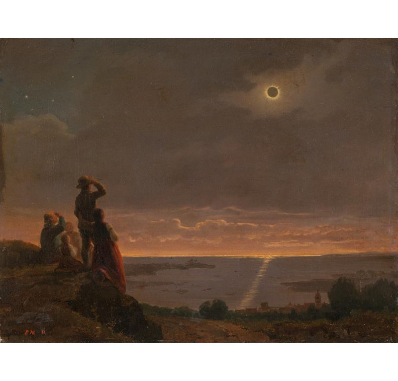 «Solar Eclipse» par Bengt Nordenberg - Art mural sur toile tendue avec châssis, H 18 po x l 14 po
