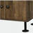 Retro Oak Black 2-Shelf Console