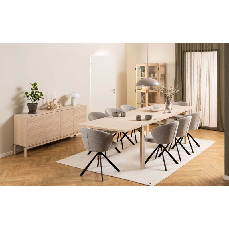 Addilyna Oak Solid Wood Base Dining Table