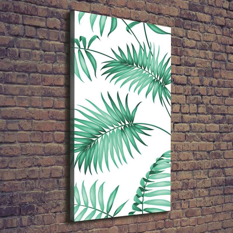 Tropical Leaves 1 Piece Wrapped Canvas Wall Art