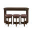 Ensemble de table de bar 4 pièces avec 3 tabourets de bar rembourrés et table de salle à manger avec 3 tabourets rembourrés-1692090257-1692090261