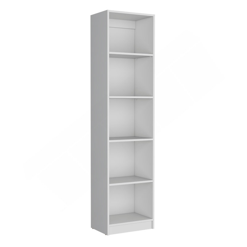 Bibliothèque blanche à 5 tablettes, Blanc